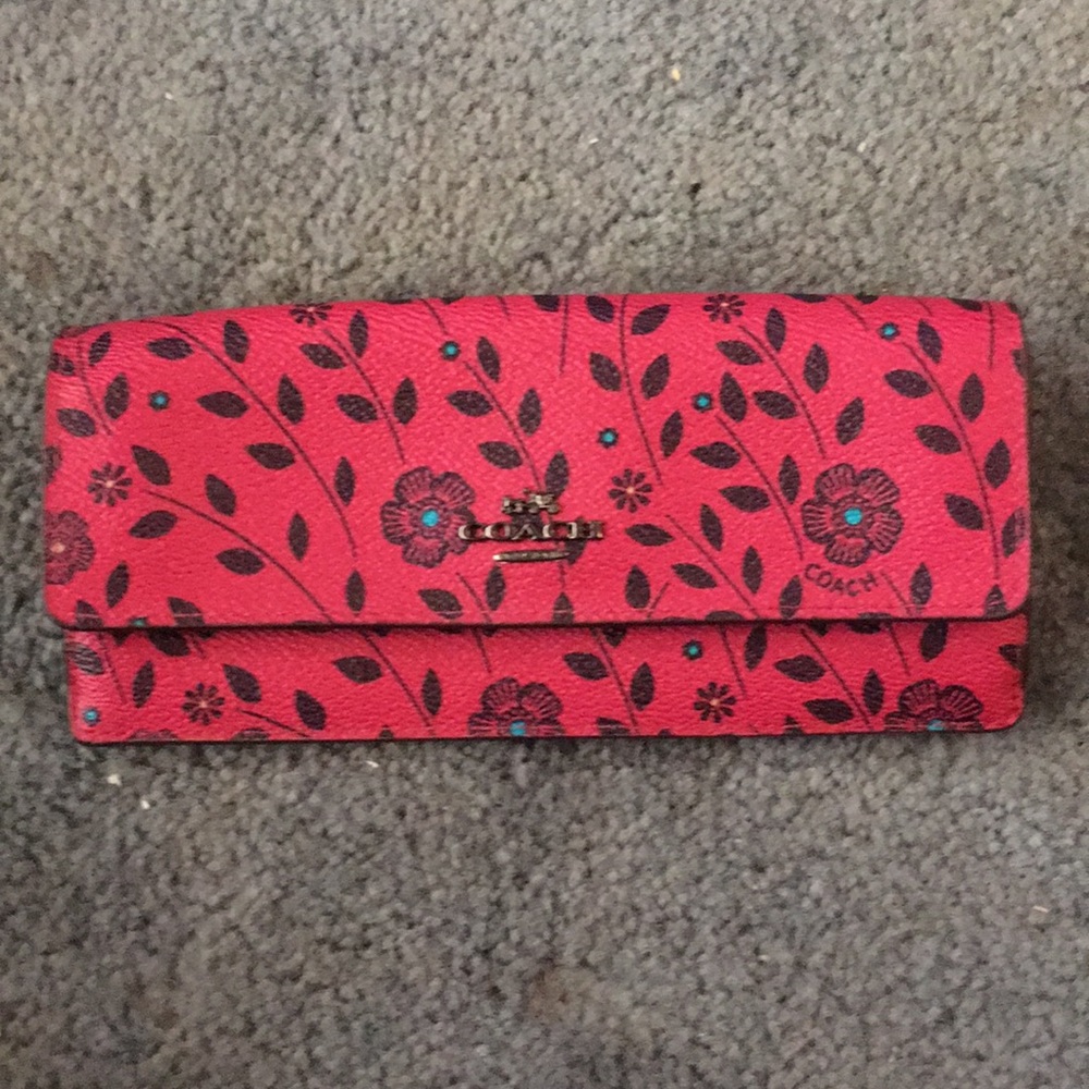 Authentic Coach pink wallet
